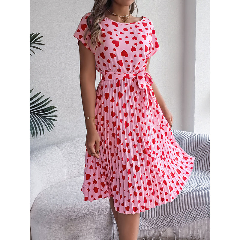 Heart Print Mini Dress