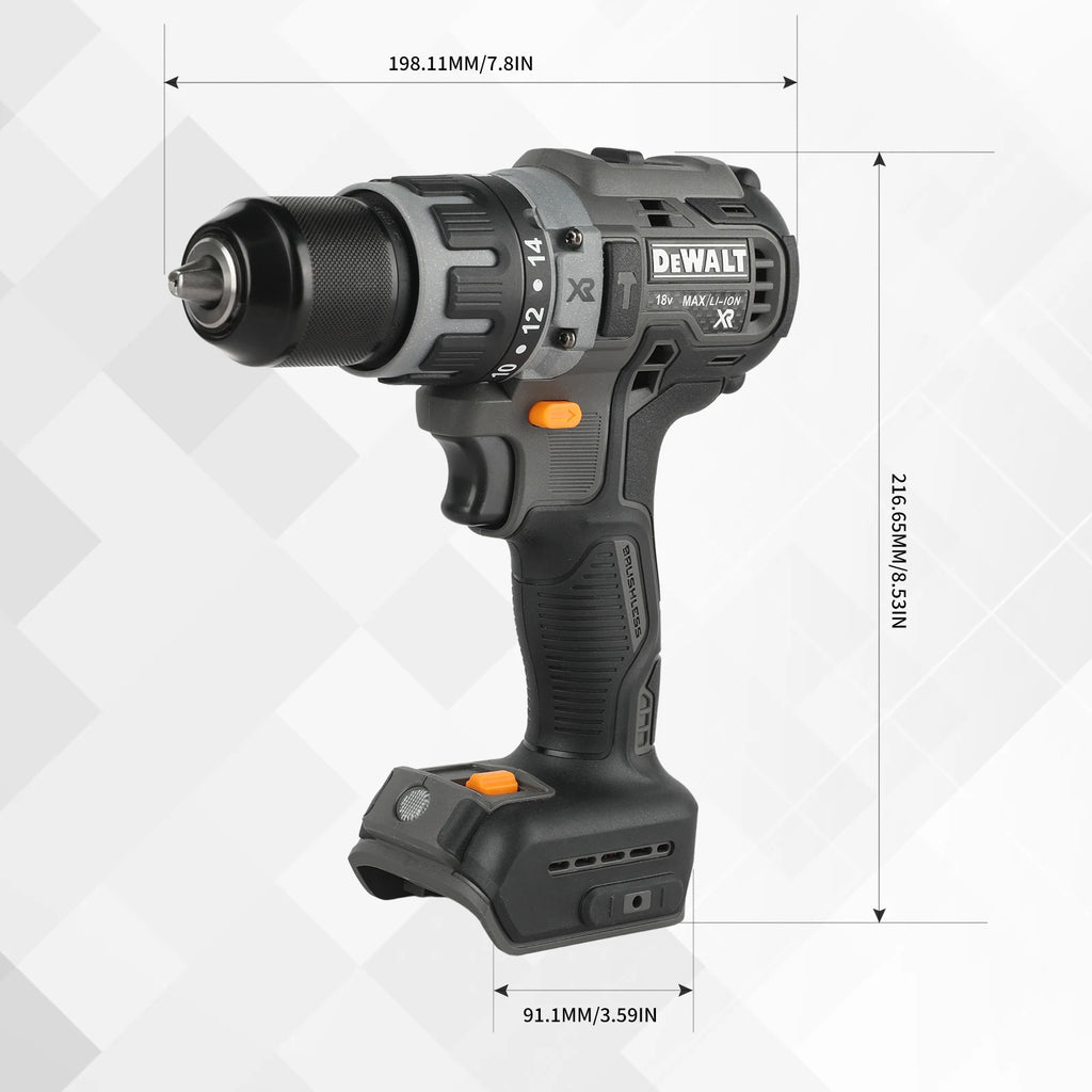 DEWALT 85M 20V Brushless Cordless 3‑Mode Hammer Drill Multifunction Electric Screwdriver Power Tool