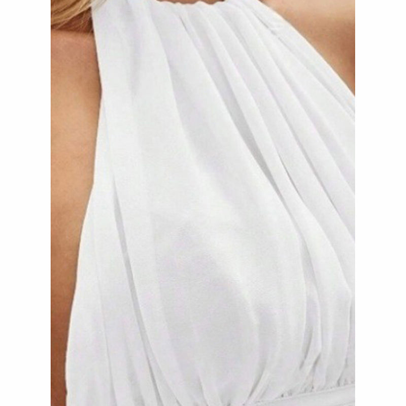 Open Back Tops Sexy Halter Neck Tie Drawstring Backless Sleeveless Top