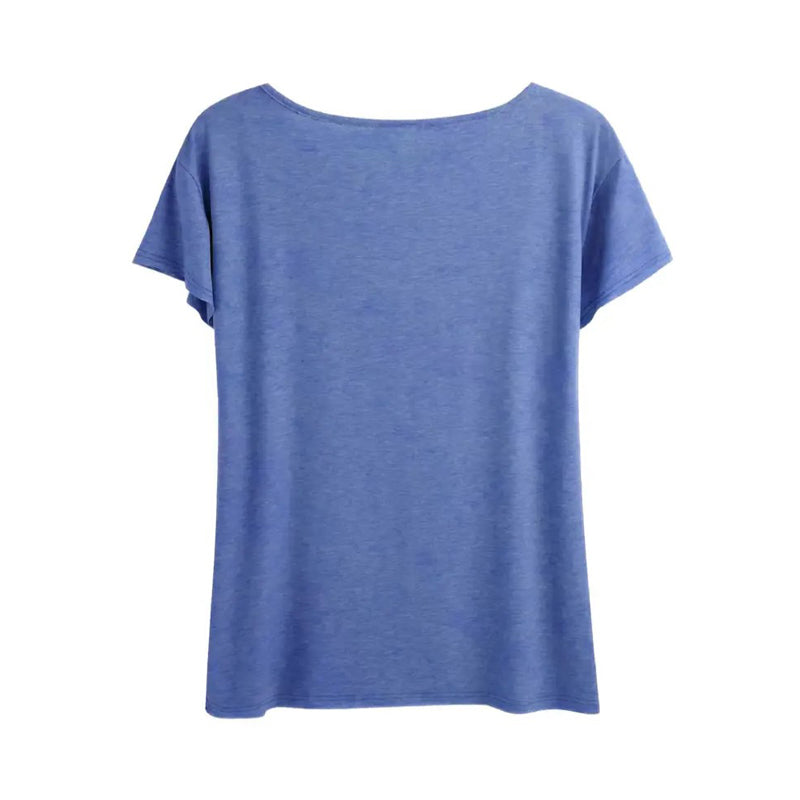 Colorful Butterfly & Floral Print Casual T-Shirt
