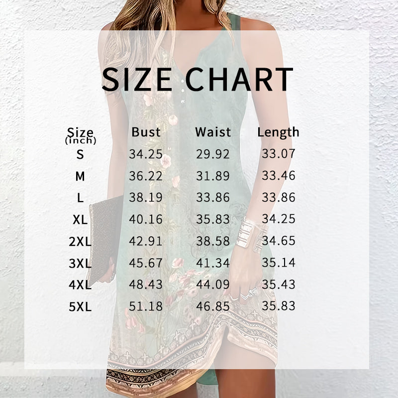 Sleeveless Floral Summer Beach Dress