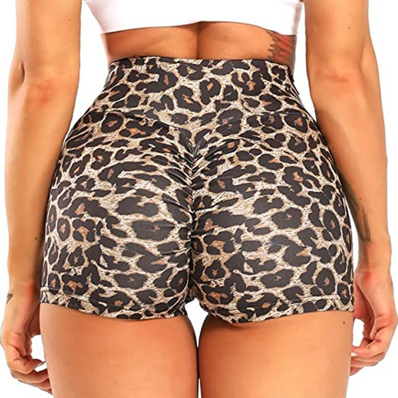 Leopard Print Digital Printing Slim Fit Hip Raise Running Leggings