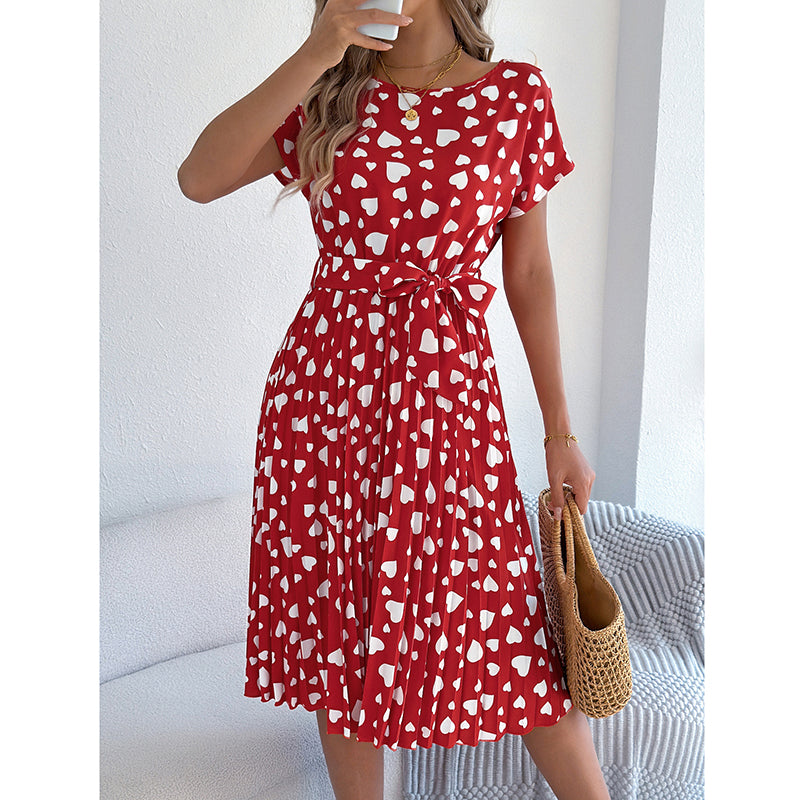 Heart Print Mini Dress