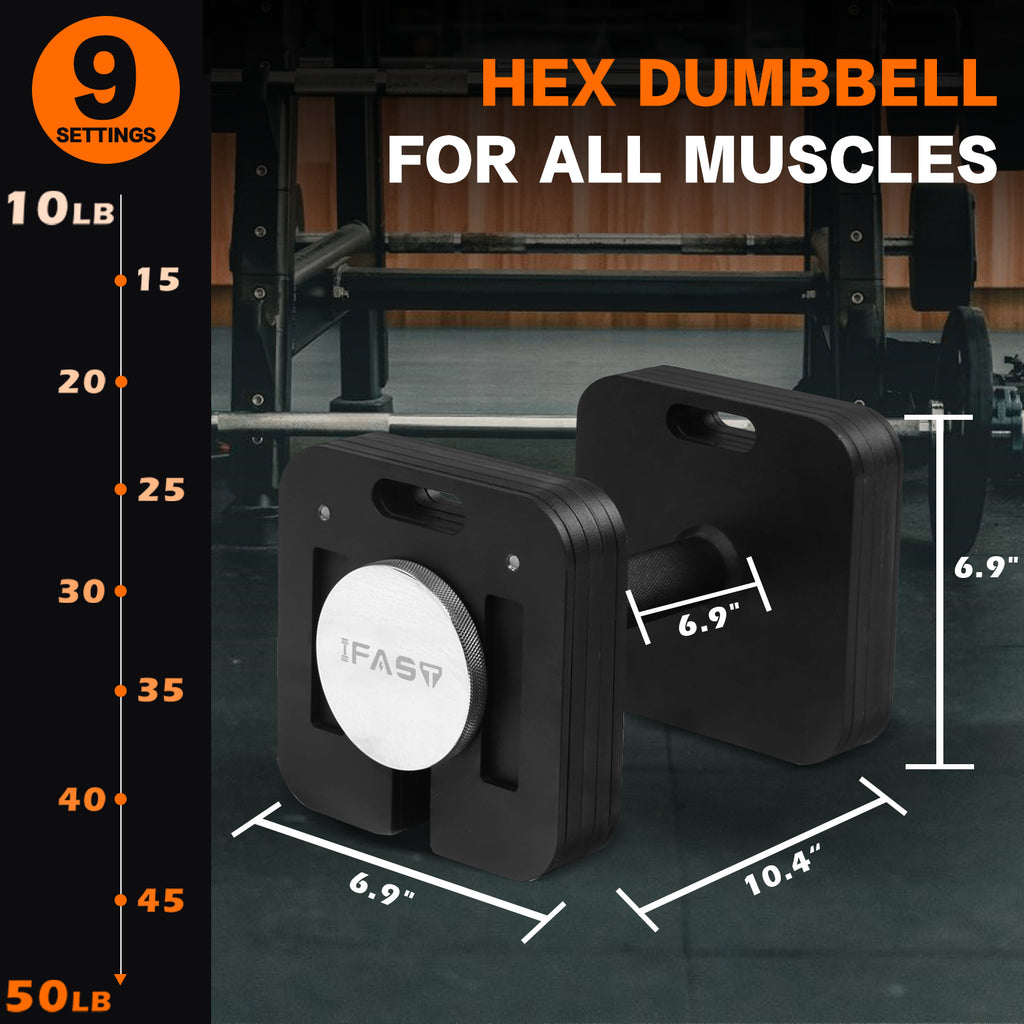 Adjustable Dumbbell 9 In 1 Free Weights For Full-Body Home Gym Workouts