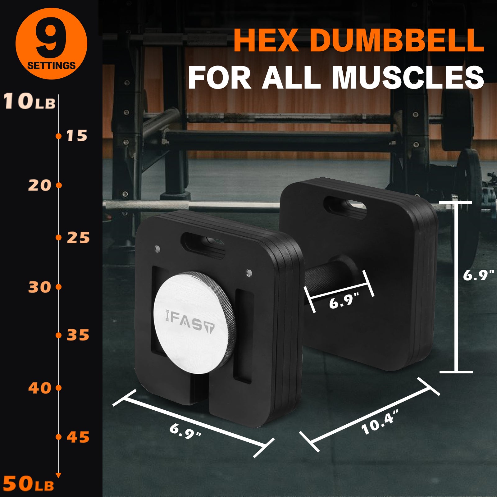 Adjustable Dumbbell 9 In 1 Free Weights For Full-Body Home Gym Workouts