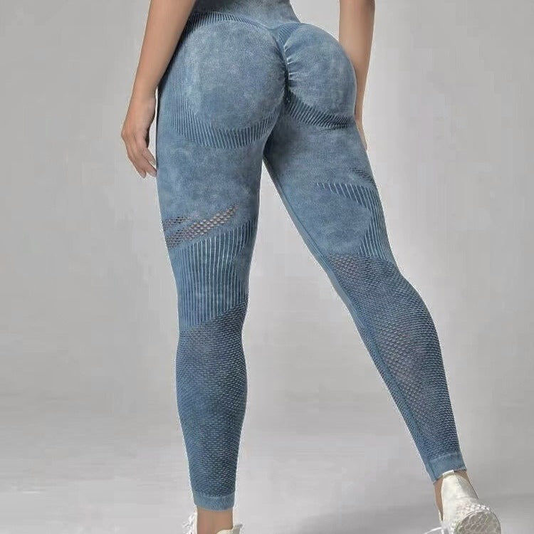 Premium Hollow Design Seamless Leggings High Waist Hip Lifting