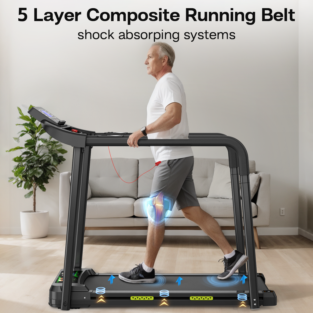 Foldable Walking Pad Treadmill With Stable And Safe Structural Design