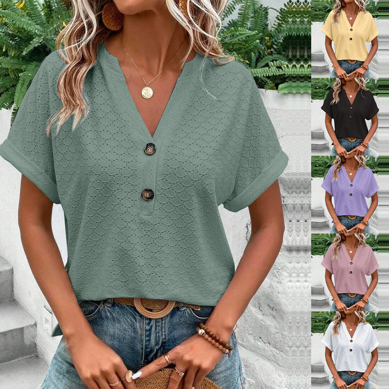 Loose Fit Button Top