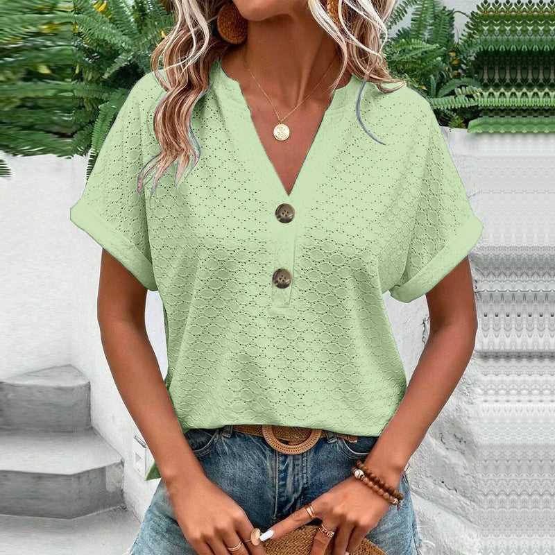 Loose Fit Button Top