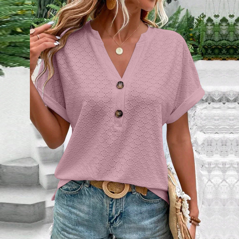 Loose Fit Button Top