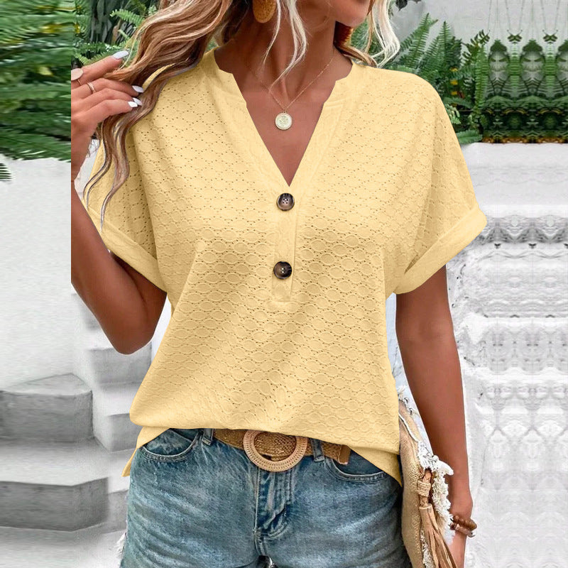 Loose Fit Button Top