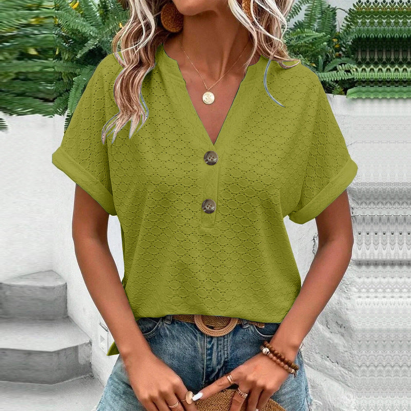 Loose Fit Button Top