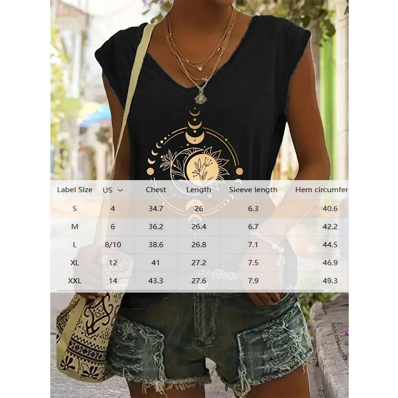 Astronomy Print V-Neck T-Shirt