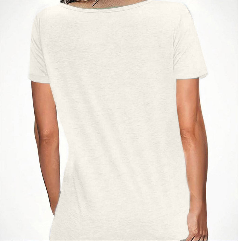 Black Cat Print Casual T-Shirt