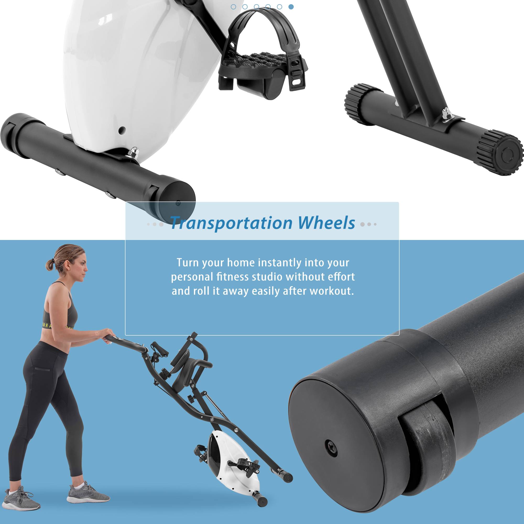 Folding Fitness Upright Recumbent Exercise X-Bike