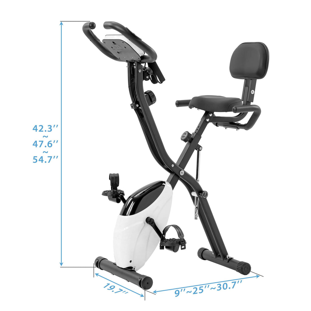 Folding Fitness Upright Recumbent Exercise X-Bike