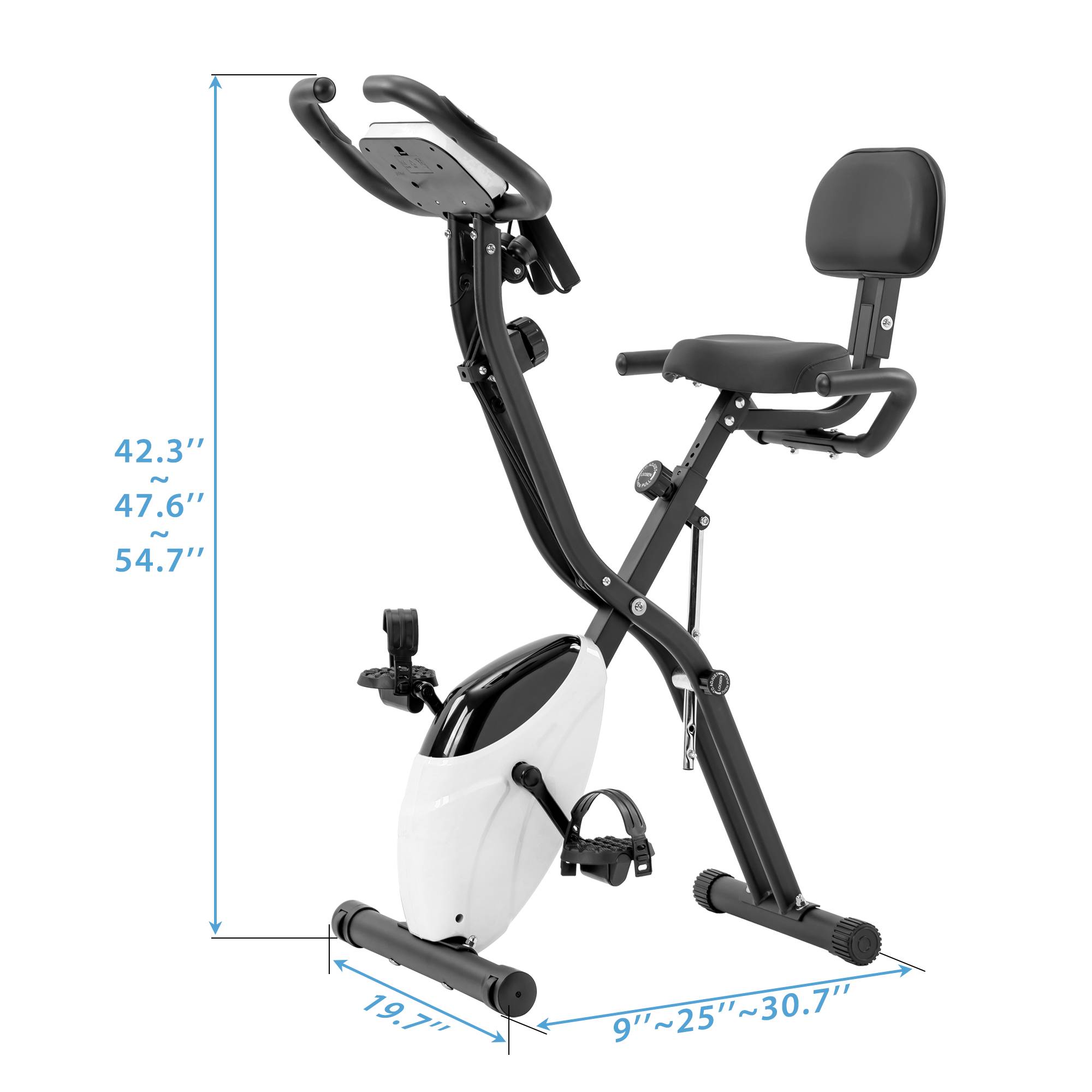 Folding Fitness Upright Recumbent Exercise X-Bike