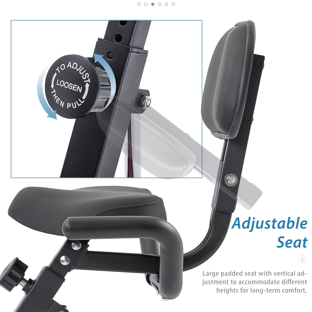 Folding Fitness Upright Recumbent Exercise X-Bike