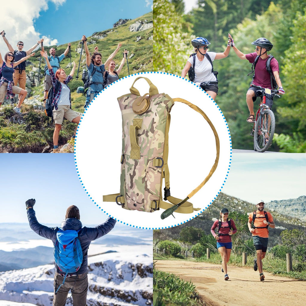 1Pc 3L Adjustable Tactical Hydration Pack Backpack