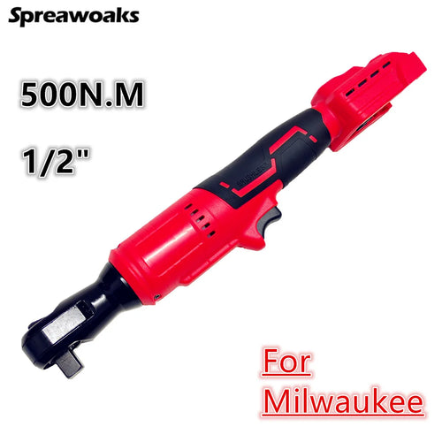 500N.m Brushless Ratchet Wrench 1/2'' Electric Driver Removal Screw Nut Repair Power Tools For Milaukee 18V Battery