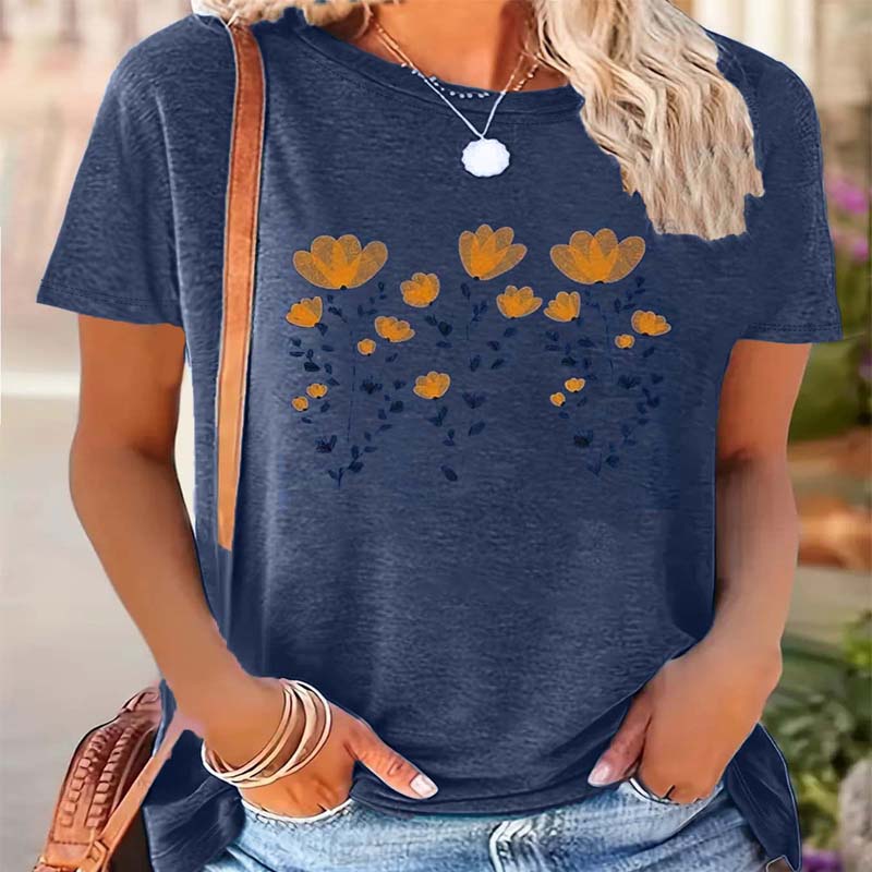 Casual Floral Print T-Shirt