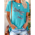 Two Dragonflies Print T-Shirt