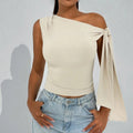 One-shoulder asymmetrical top