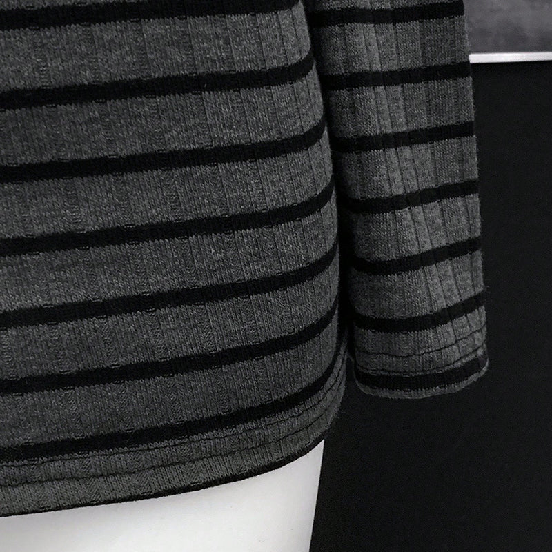 Striped Off-Shoulder Bodycon Sexy Mini Dress