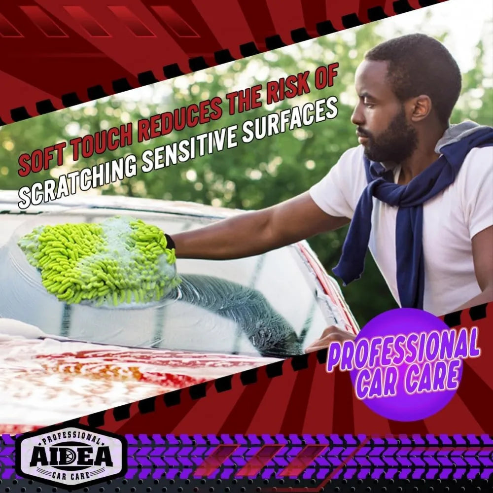 Electric Bicycle Car Cleaning Microfiber, 1/2-Piece Set Scratch Free and Lint Free, High-Quality Lint Microfiber Car Wash Gloves