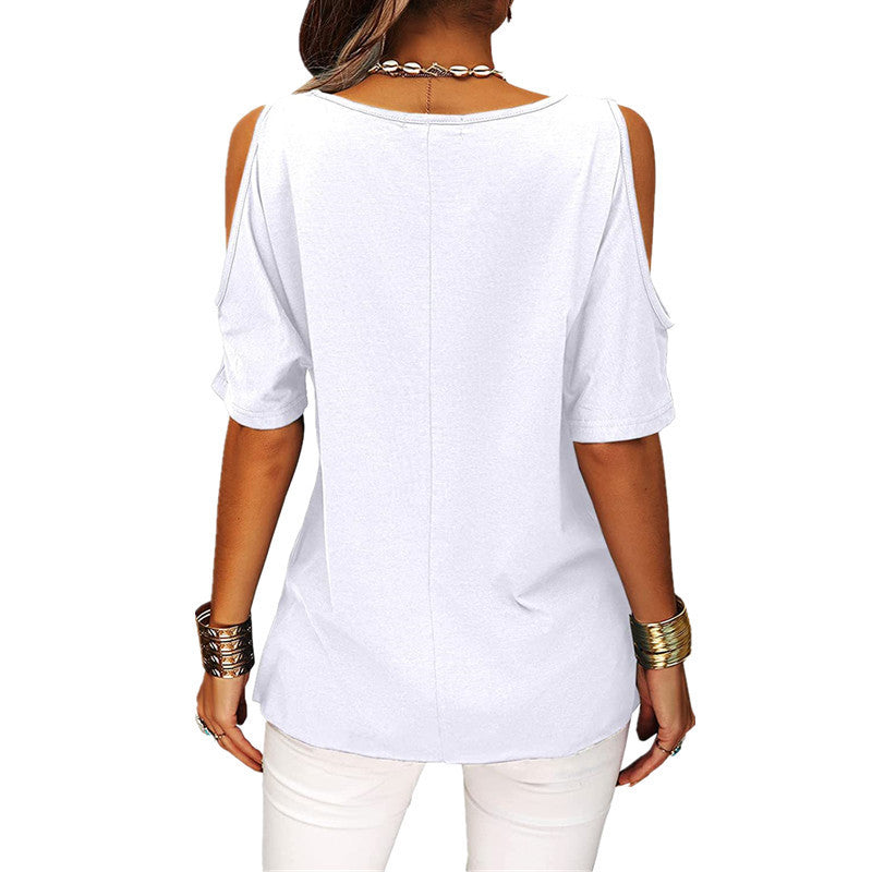 Sexy Shoulder Tops Casual Loose Blouse (20 Left)