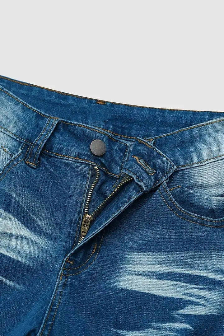 Distressed Ripped Blue Jeans – Urban Street Fit