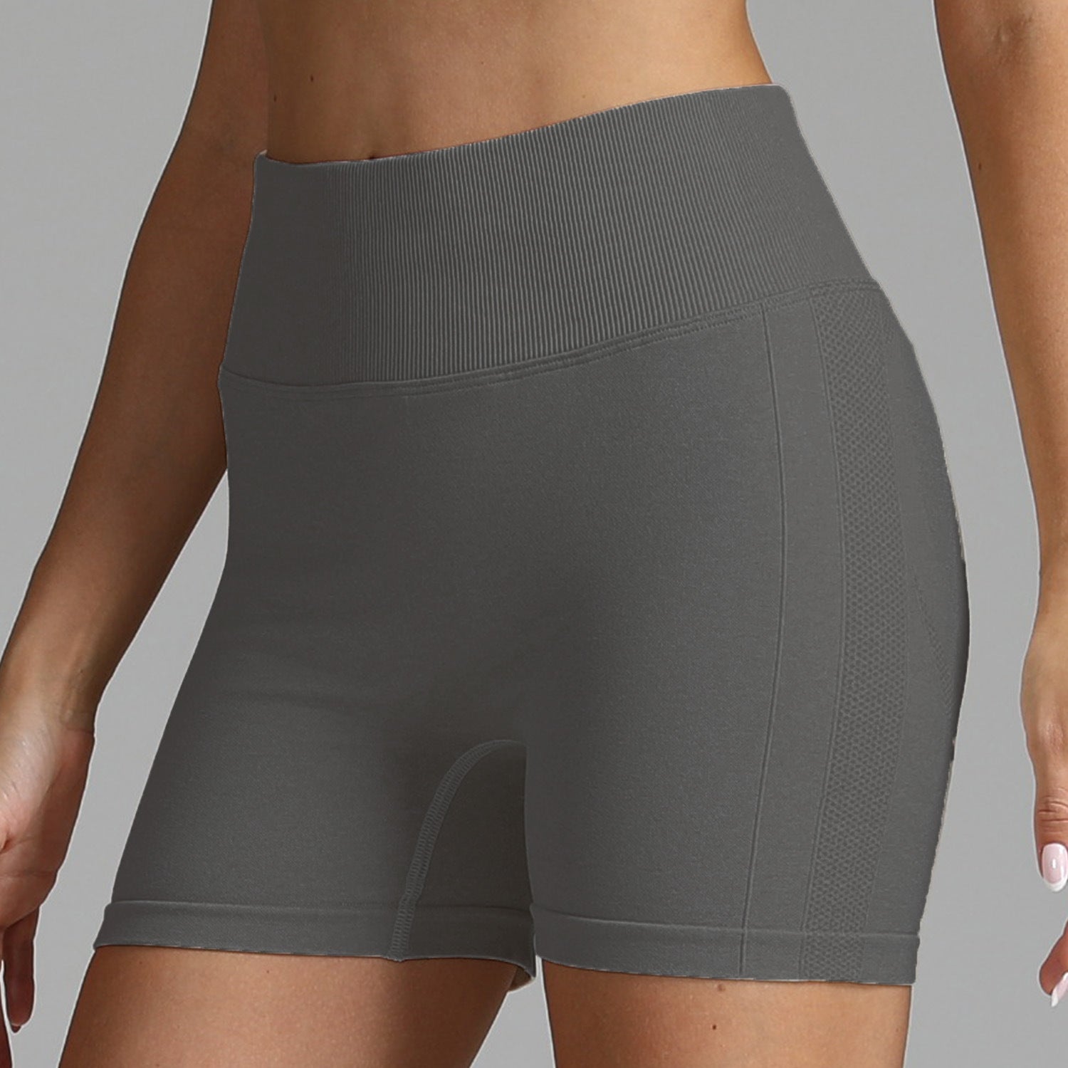 Seamless Solid Color High Waist Hip-lifting Fitness Short