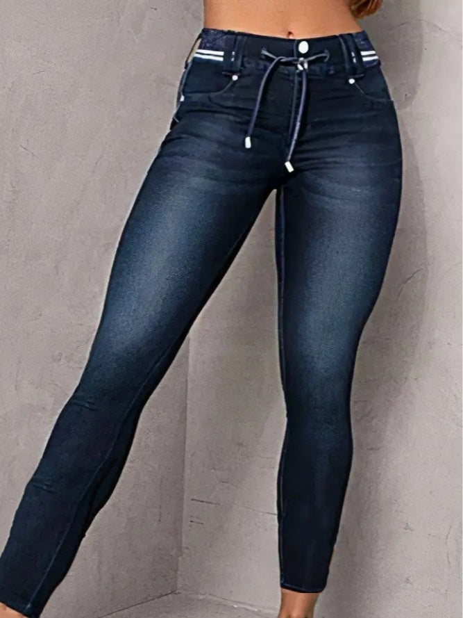 Athleisure Style Skinny Jeans