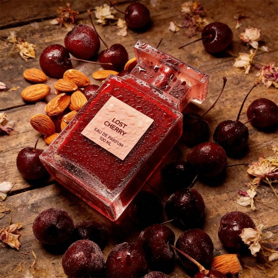 TOM FORDs Lost Cherry Eau De Parfum. Lost Cherry Immerses The Senses In A Candy-Like Gleam Of Black Cherry And Bitter Almond. It's A Great Gift For Best Friends, Girlfriends, Sisters And Mothers. Gift-Giving. 3.4 Fl.Oz / 100ml.