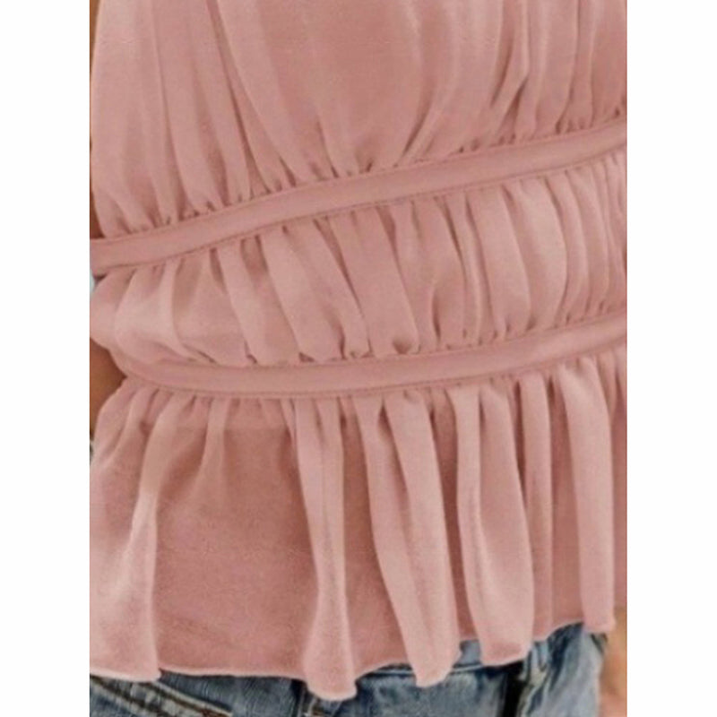 Open Back Tops Sexy Halter Neck Tie Drawstring Backless Sleeveless Top