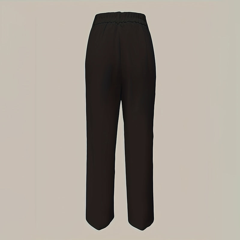 Relaxed Fit Straight Leg Trousers