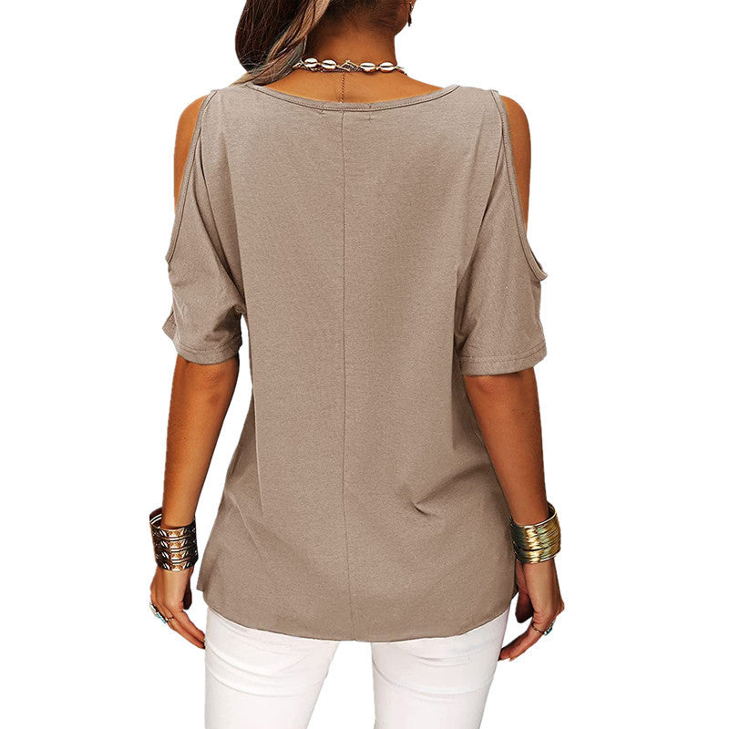 Sexy Shoulder Tops Casual Loose Blouse (20 Left)