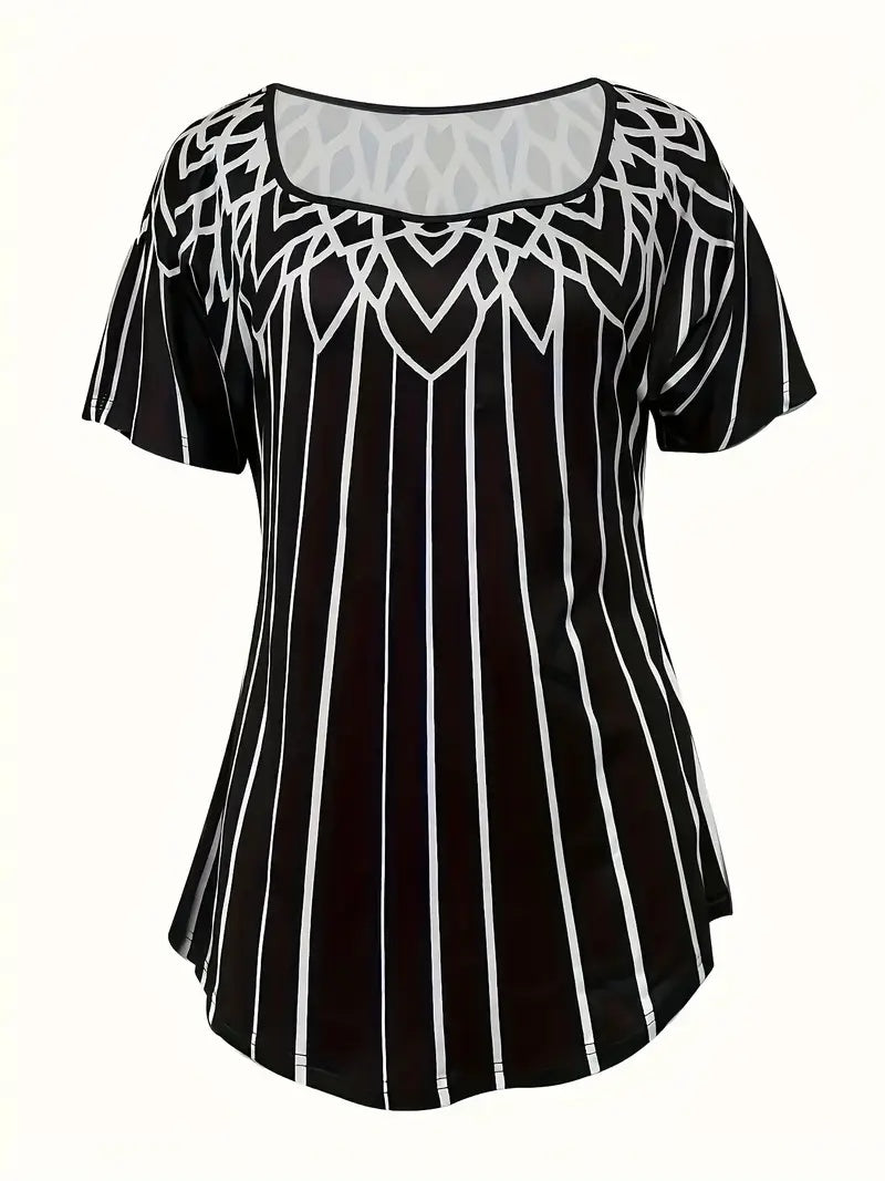 New Summer Square Neckline Casual Wear