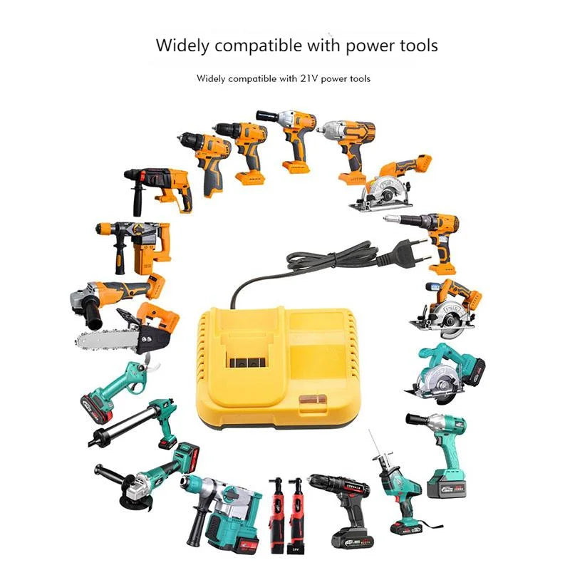 US EU Plug For Dewalt 21V 0.5A Lithium Battery Replacement Fit Power Tool Battery Charger DCB200 DCB201 DCB609 DCB182 DCB204