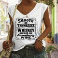 "Smooth as Tennessee Whisky" Letter Print Casual Top