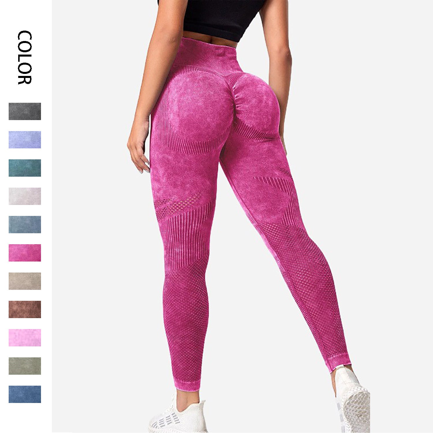 Premium Hollow Design Seamless Leggings High Waist Hip Lifting