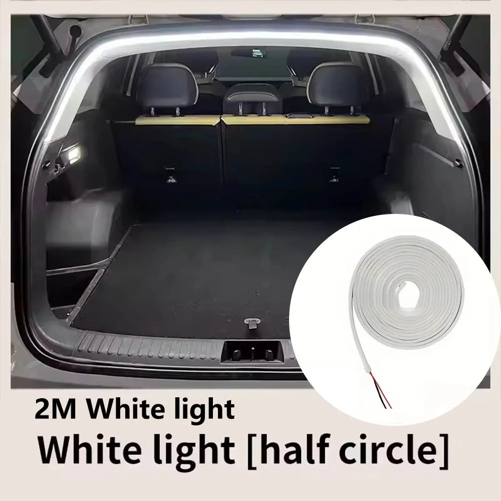 Car high brightness trunk lighting ambient light interior decoration LED wiring free automatic sensing tailgate light strip