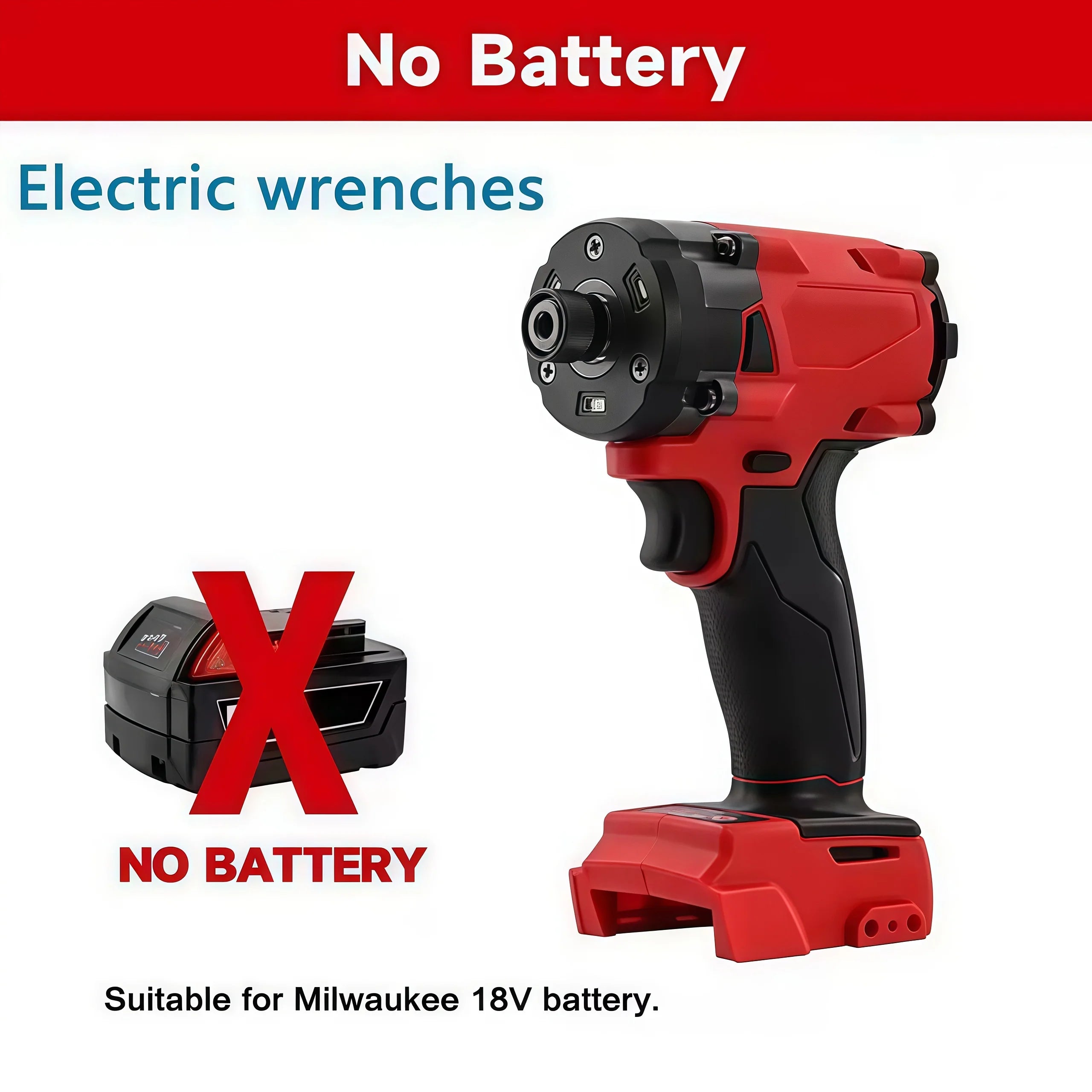 Milwaukee 400N Brushless Cordless 1/2 Electric Wrench Car Truck Repair Screwdriver Impact Drill Rechargable For 18V Battery Tool