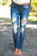 Distressed Ripped Blue Jeans – Urban Street Fit