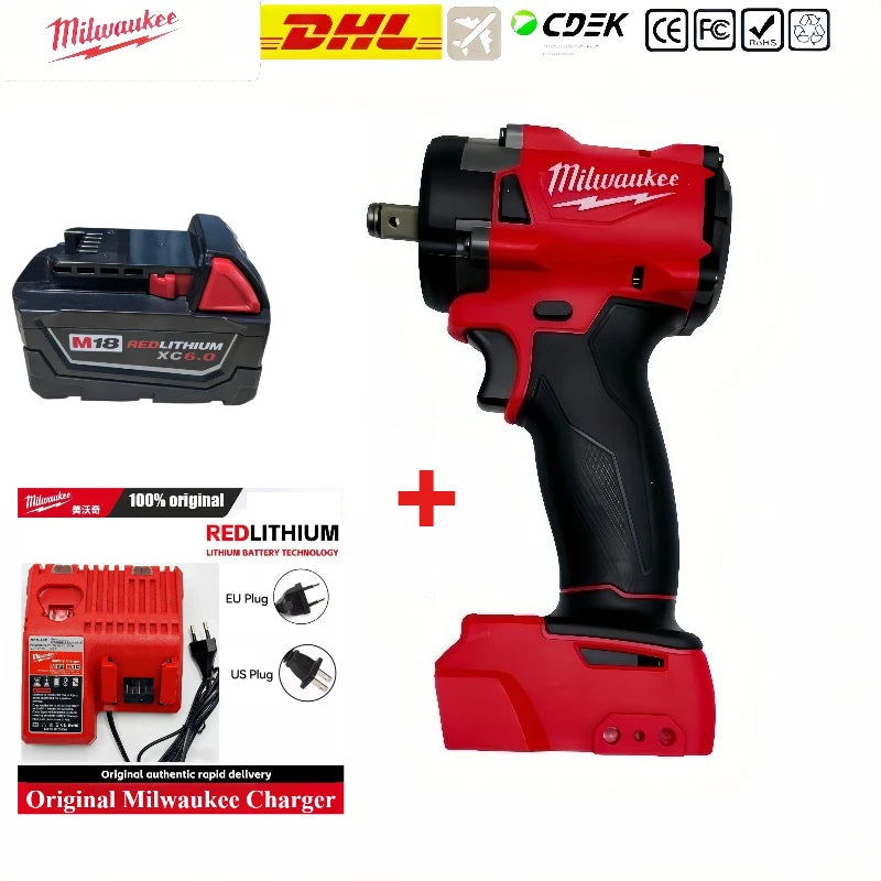 FIW212 Impact wrench Milwaukee Origina 18V 12Ah Lithium Ion Battery 21700 15-Cells, Compatible Milwaukee Cordless Power Tools