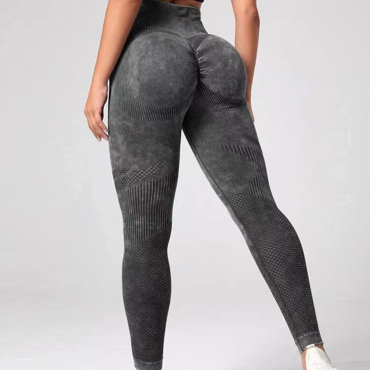 Premium Hollow Design Seamless Leggings High Waist Hip Lifting