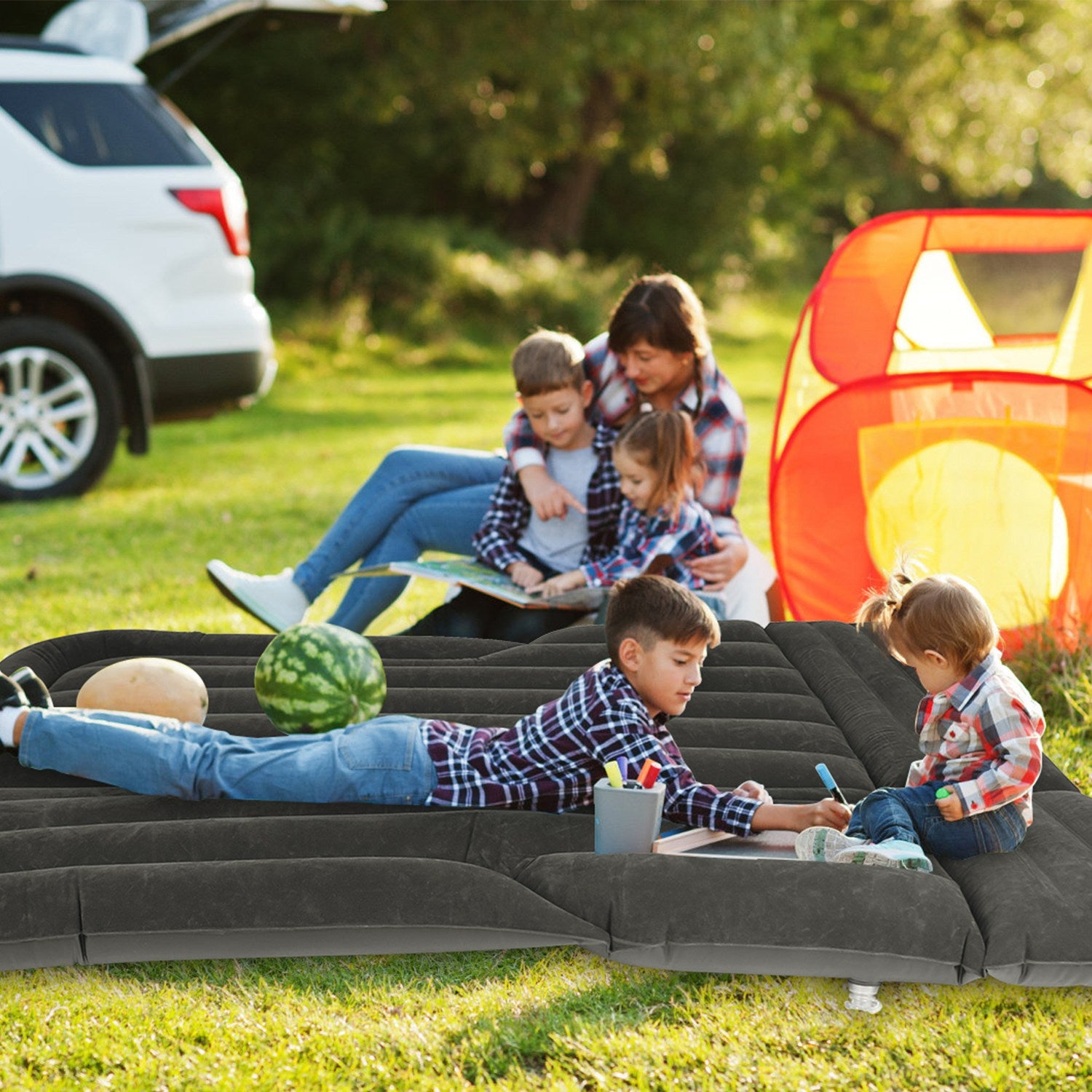 1Set Inflatable Thickened Camping Air Mattress