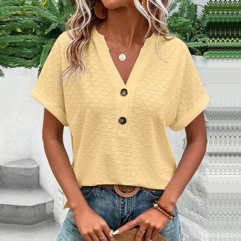 Loose Fit Button Top