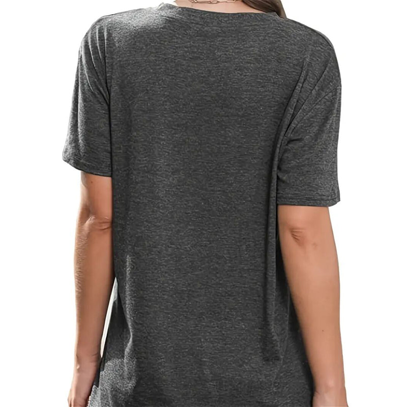 "Country Music & Winged Guitar" Letter Print Casual T-shirt