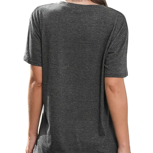 "Country Music & Winged Guitar" Letter Print Casual T-shirt